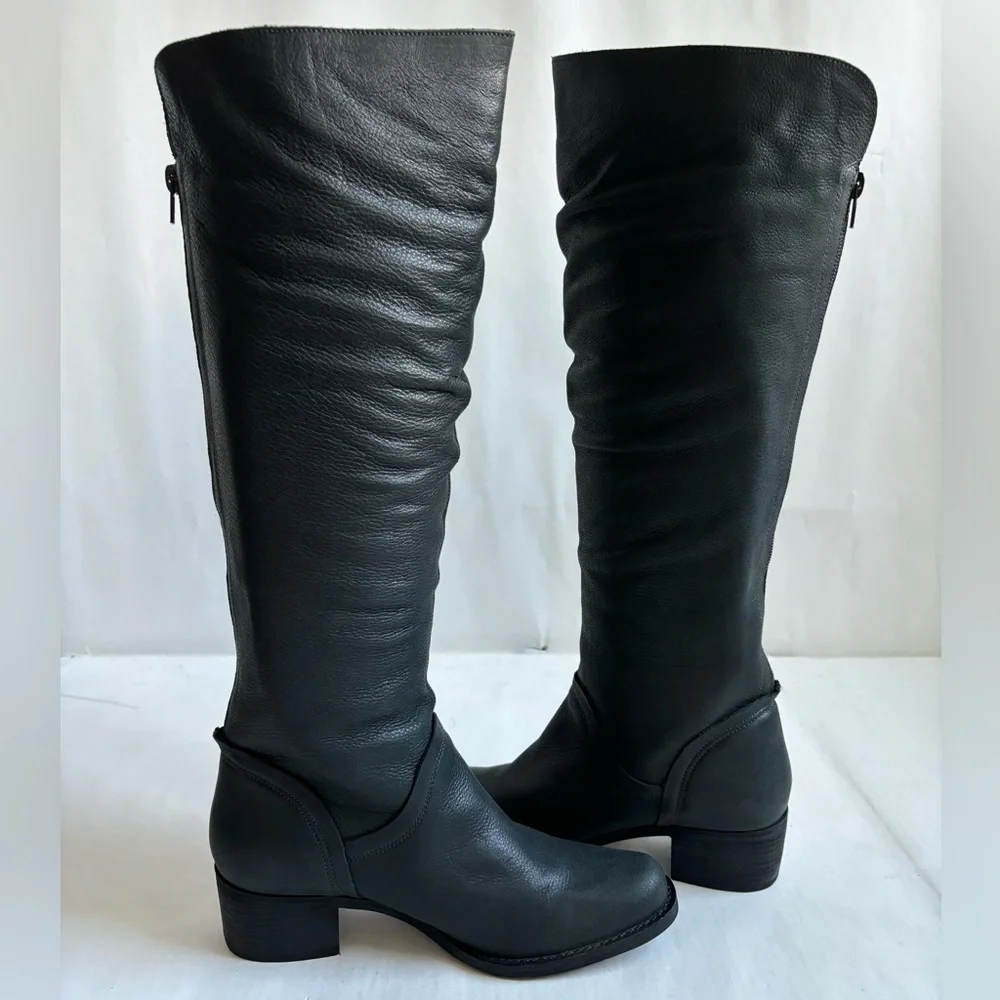 Matisse Lonestar Knee High Leather Riding Boots Black Size 7.5